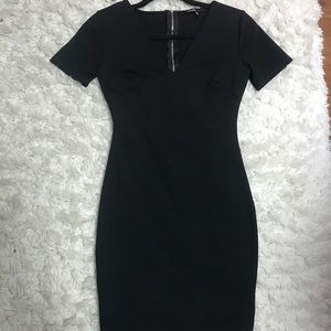 Knee length black dress